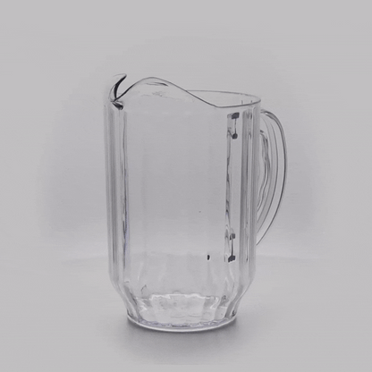 Chef 101 60 oz Clear Plastic Water Pitcher - 5" x 5" x 7 3/4" - 1 count box