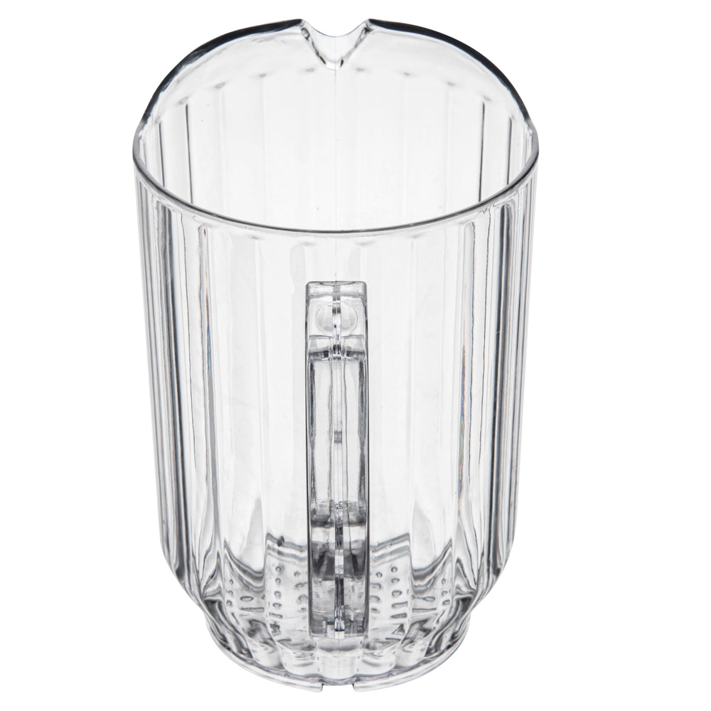 Chef 101 60 oz Clear Plastic Water Pitcher - 5" x 5" x 7 3/4" - 1 count box