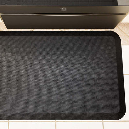 Comfy Feet Black Floor Mat - Extra-Padded, Non-Slip, Anti-Fatigue - 70" x 24" x 3/4" - 1 count box