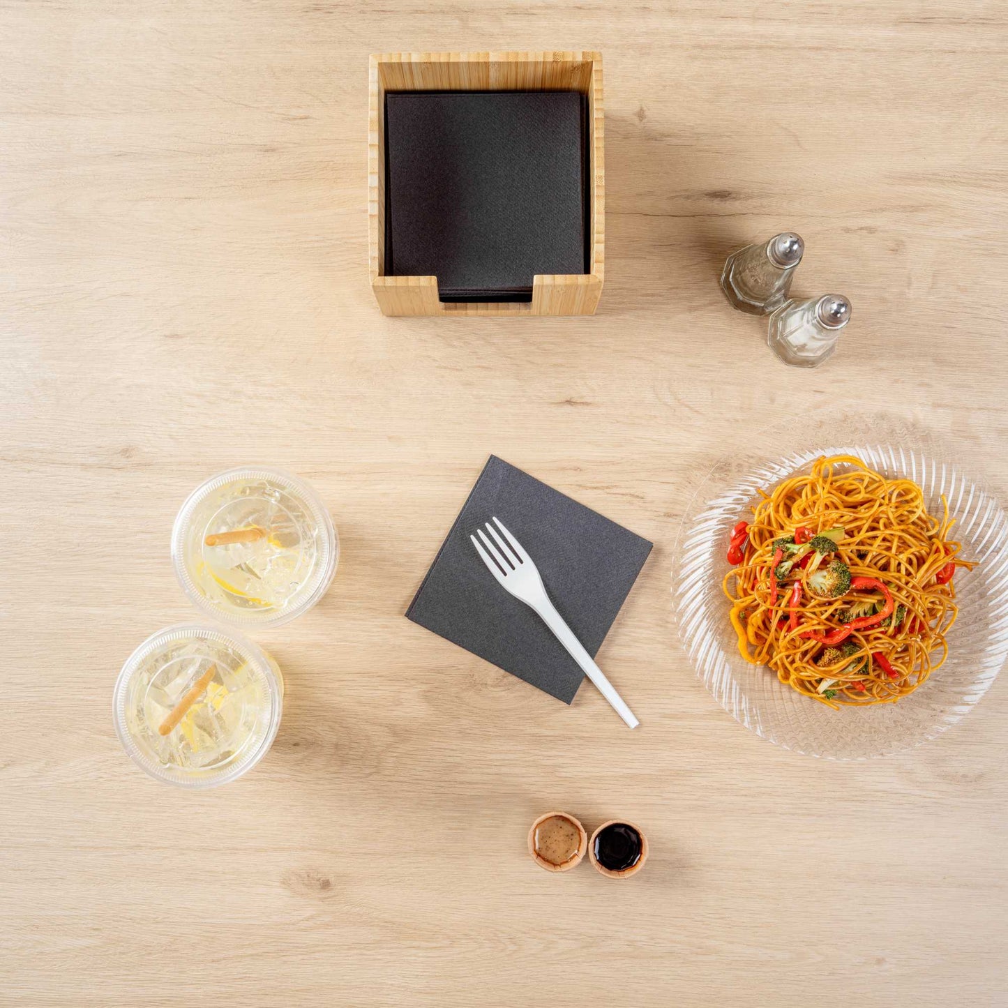 Basic Nature White CPLA Plastic Fork - Heat-Resistant, Compostable - 6 1/2" x 1" x 1/2" - 50 count box