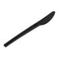 Basic Nature Black CPLA Plastic Knife - Heat-Resistant, Compostable - 6 1/2" x 1/2" - 250 count box