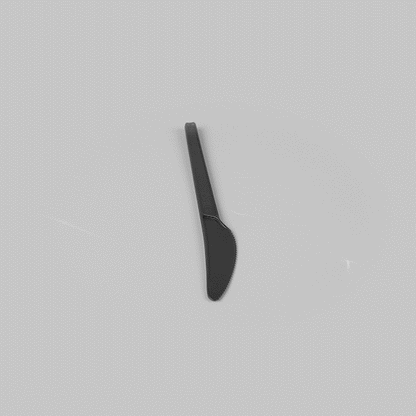 Basic Nature Black CPLA Plastic Knife - Heat-Resistant, Compostable - 6 1/2" x 1/2" - 50 count box