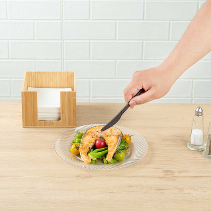 Basic Nature Black CPLA Plastic Knife - Heat-Resistant, Compostable - 6 1/2" x 1/2" - 250 count box