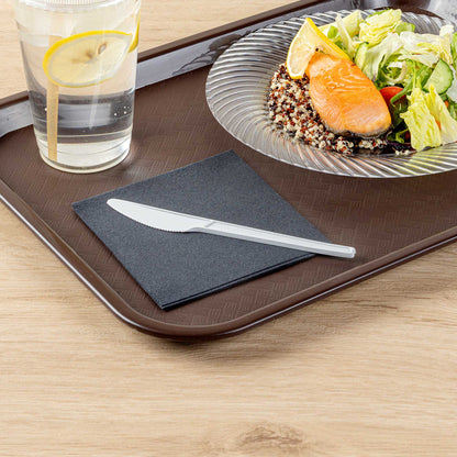 Basic Nature White CPLA Plastic Knife - Heat-Resistant, Compostable - 6 1/2" x 1/2" - 250 count box
