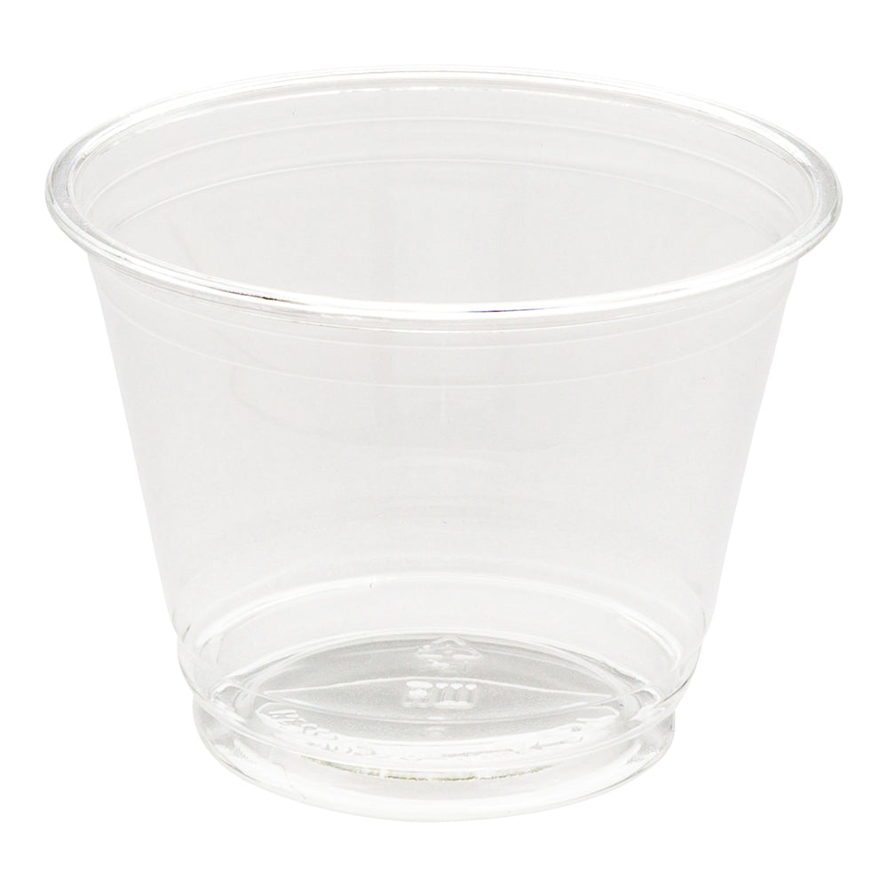 Visage 9 oz Clear Plastic Cup - 3 3/4" x 3 3/4" x 2 3/4" - 100 count box