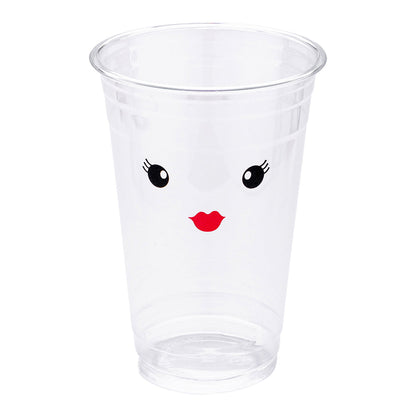 Visage 20 oz Clear Plastic Cup - Madame - 3 3/4" x 3 3/4" x 5 1/2" - 100 count box