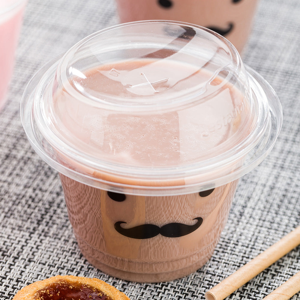 Visage Clear Plastic Top Hat 2-in-1 Straw or Sippy Cup Lid - Fits 9, 12 and 16 oz - 1000 count box