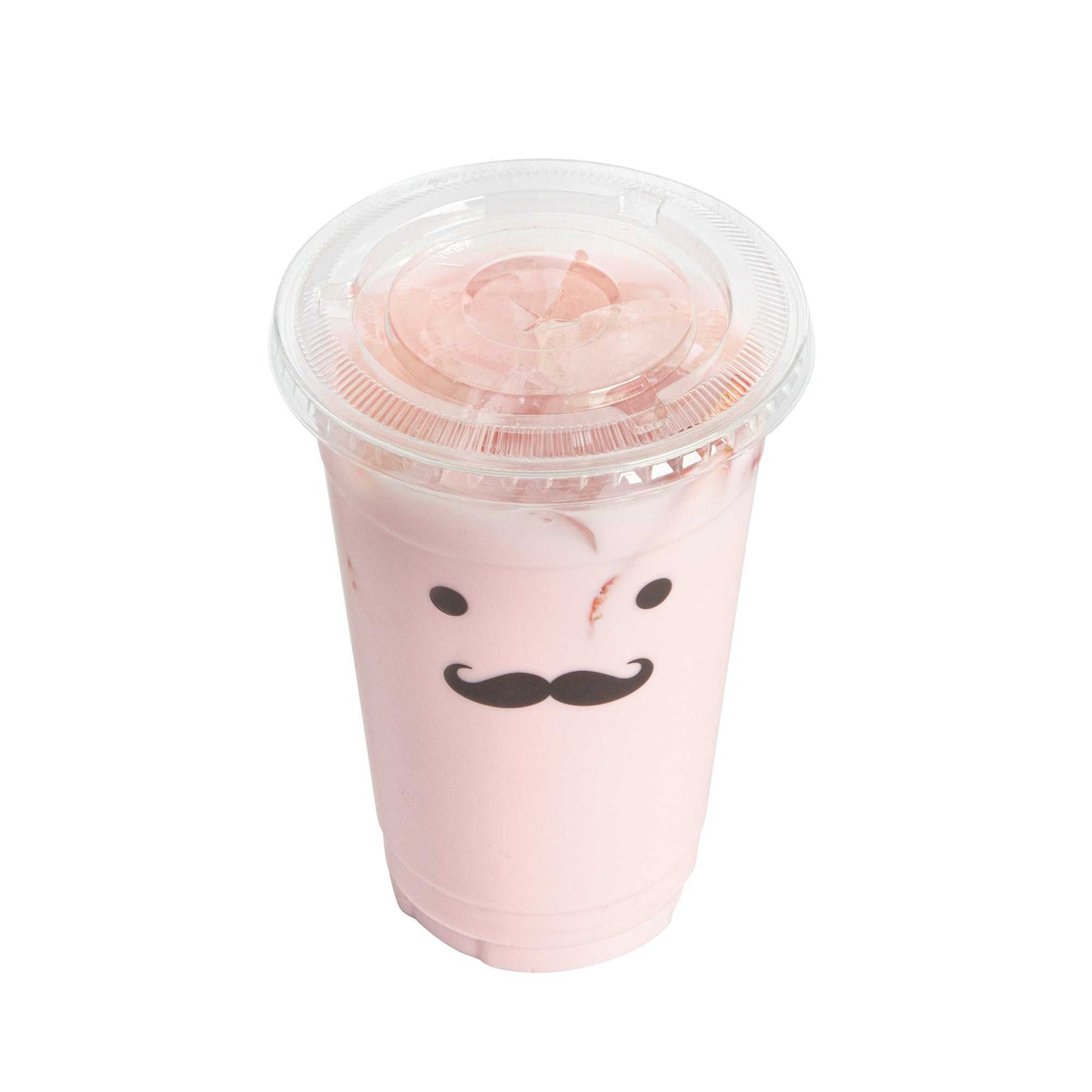 Visage Clear Plastic Flat Straw Lid - Fits 16, 20 and 24 oz - 100 count box