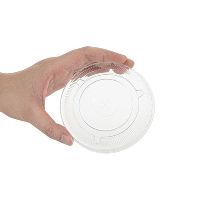 Visage Clear Plastic Flat Straw Lid - Fits 16, 20 and 24 oz - 100 count box