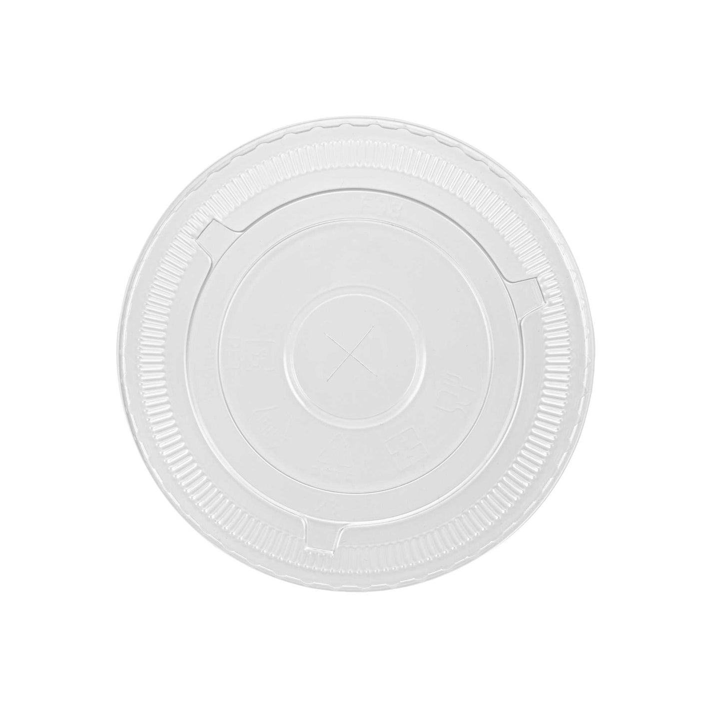 Visage Clear Plastic Flat Straw Lid - Fits 16, 20 and 24 oz - 100 count box