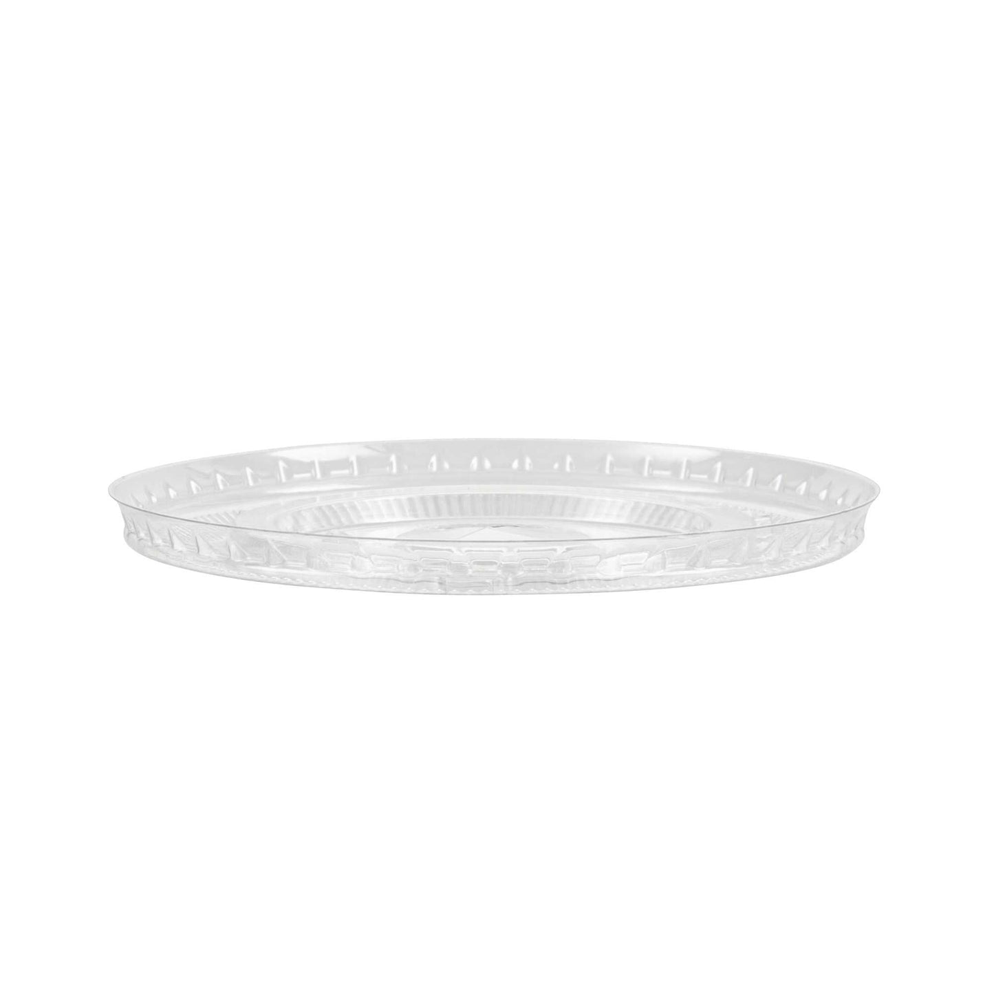 Visage Clear Plastic Flat Straw Lid - Fits 16, 20 and 24 oz - 100 count box