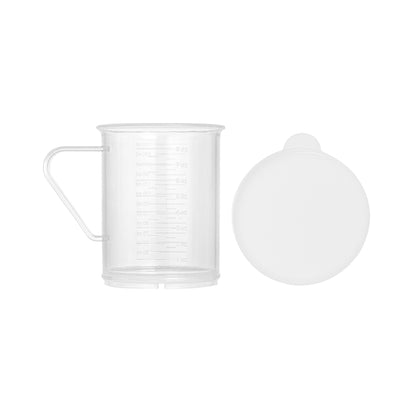 Chef 101 10 oz Clear Polycarbonate Dredge Spice Shaker - with White Solid Lid - 4 3/4" x 3 1/4" x 4" - 1 count box