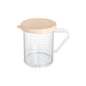 Chef 101 10 oz Clear Polycarbonate Dredge Spice Shaker - with Beige Fine Lid - 4 3/4" x 3 1/4" x 4" - 1 count box