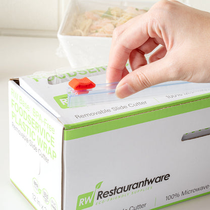 Chef 101 Clear Plastic Foodservice Food Wrap - BPA-Free, Microwave-Safe - 12" x 2000' - 1 count box