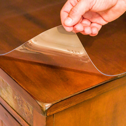 Table Tek Rectangle Clear Plastic Heavy-Duty Protective Table Cover - 1.5mm Thick - 36" x 24" - 1 count box