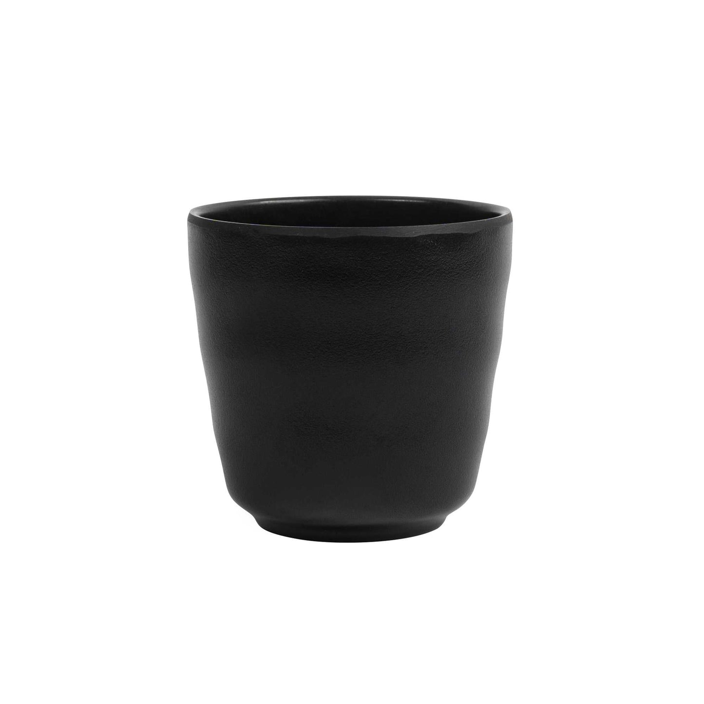 Voga 8 oz Black Melamine Tea Cup - Japonais - 3" x 3" x 3 1/4" - 10 count box