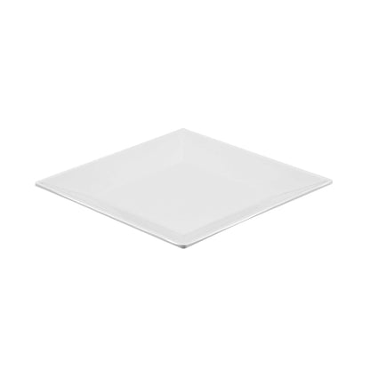 Voga Square White Melamine Small Plate - Classic - 6" x 6" x 3/4" - 4 count box