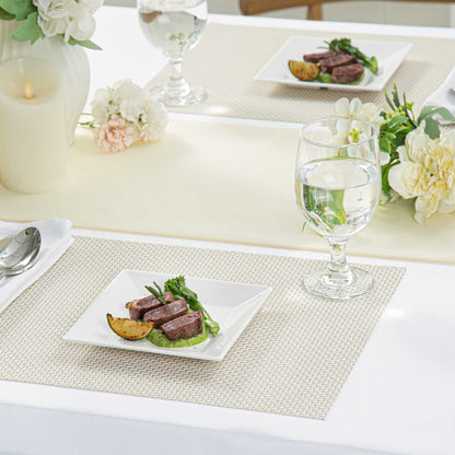Voga Square White Melamine Small Plate - Classic - 6" x 6" x 3/4" - 4 count box
