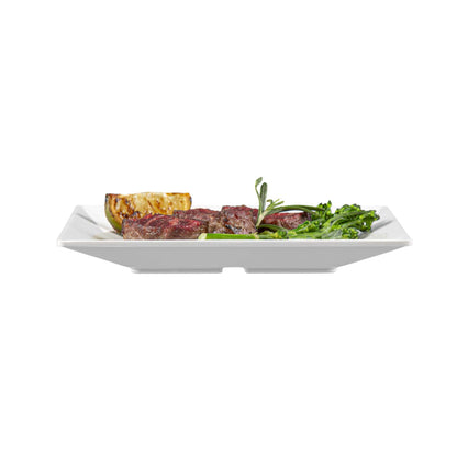 Voga Square White Melamine Small Plate - Classic - 6" x 6" x 3/4" - 4 count box