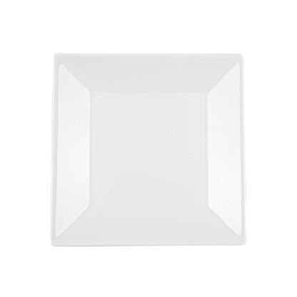 Voga Square White Melamine Small Plate - Classic - 6" x 6" x 3/4" - 4 count box