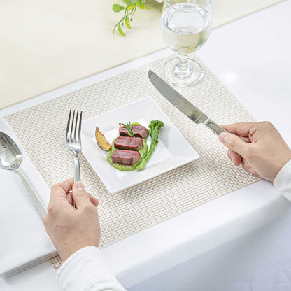 Voga Square White Melamine Small Plate - Classic - 6" x 6" x 3/4" - 4 count box