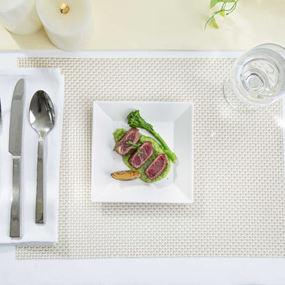 Voga Square White Melamine Small Plate - Classic - 6" x 6" x 3/4" - 4 count box