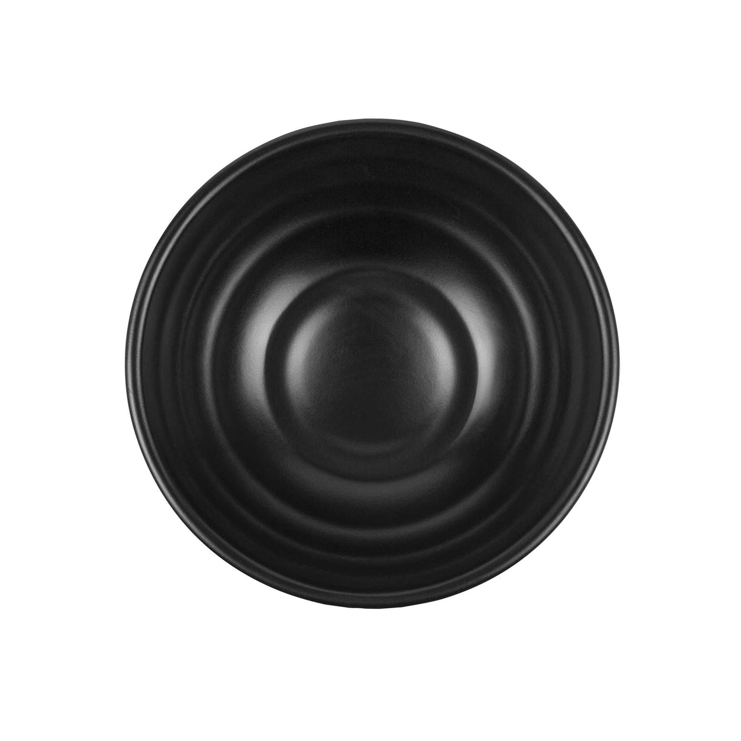 Voga 27 oz Round Black Melamine Large Bowl - Japonais, Faux Stone - 7 3/4" x 7 3/4" x 3" - 2 count box