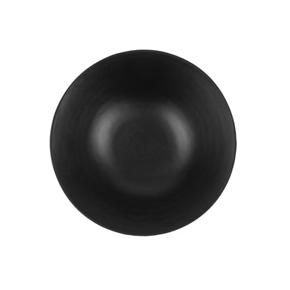 Voga 37 oz Round Black Melamine Serving Bowl - Japonais, Faux Slate - 9 3/4" x 9 3/4" x 3 1/4" - 2 count box