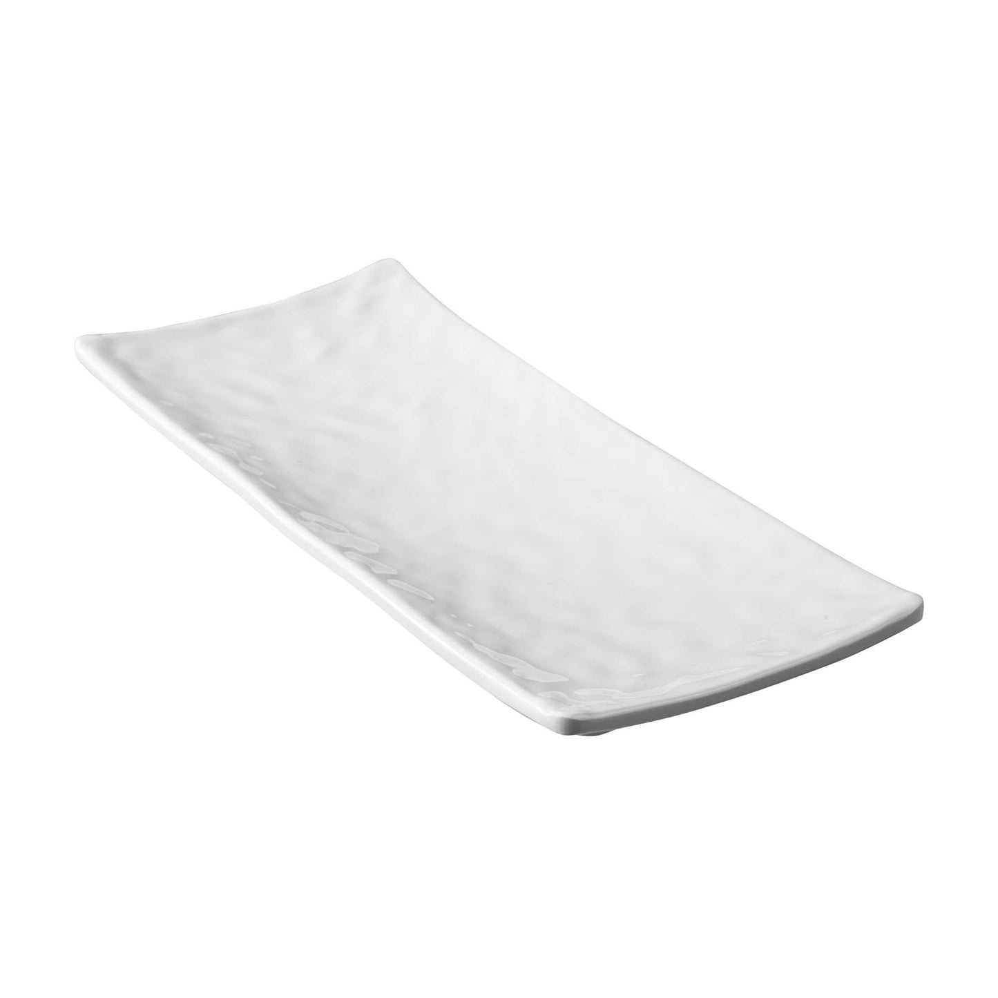 Voga Rectangle White Melamine Plate - Japonais - 10 1/2" x 4 1/2" x 1" - 2 count box