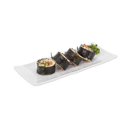 Voga Rectangle White Melamine Plate - Japonais - 10 1/2" x 4 1/2" x 1" - 2 count box
