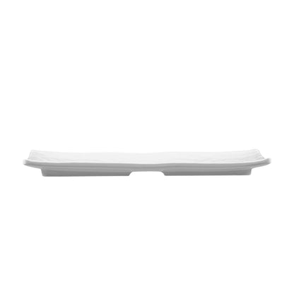 Voga Rectangle White Melamine Plate - Japonais - 10 1/2" x 4 1/2" x 1" - 2 count box