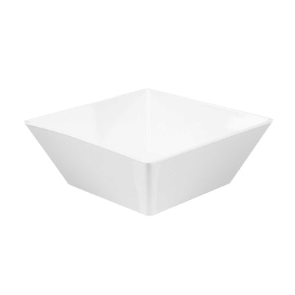 Voga 180 oz Square White Melamine Serving Bowl - Classic - 11 3/4" x 11 3/4" x 4 1/2" - 2 count box