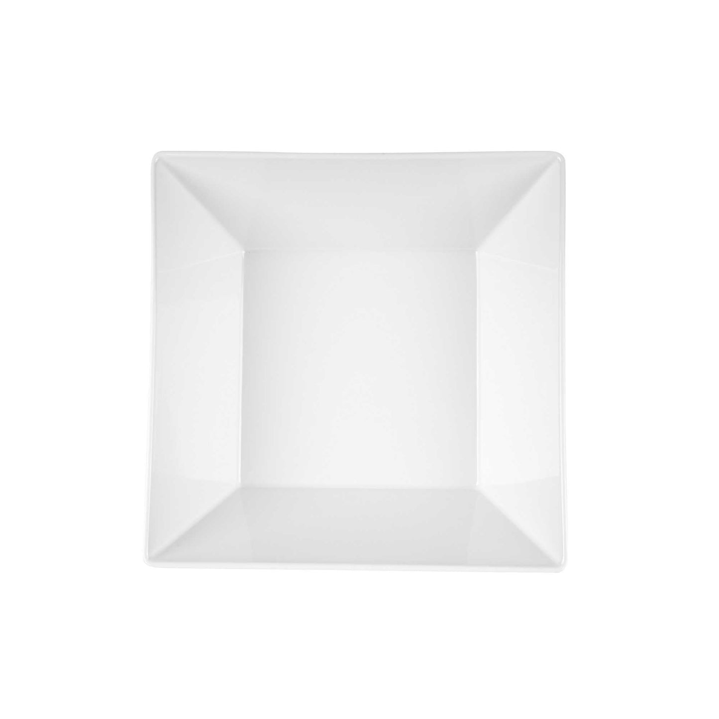 Voga 180 oz Square White Melamine Serving Bowl - Classic - 11 3/4" x 11 3/4" x 4 1/2" - 2 count box