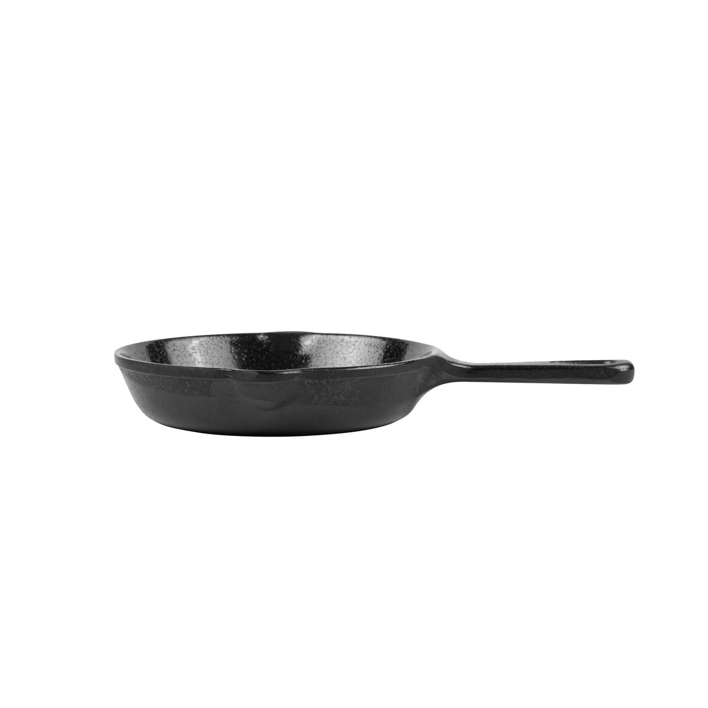Voga 12 oz Black Melamine Serving Dish with Handle - Faux Cast Iron - 10" x 6 3/4" x 1 1/4" - 6 count box