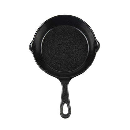 Voga 12 oz Black Melamine Serving Dish with Handle - Faux Cast Iron - 10" x 6 3/4" x 1 1/4" - 6 count box