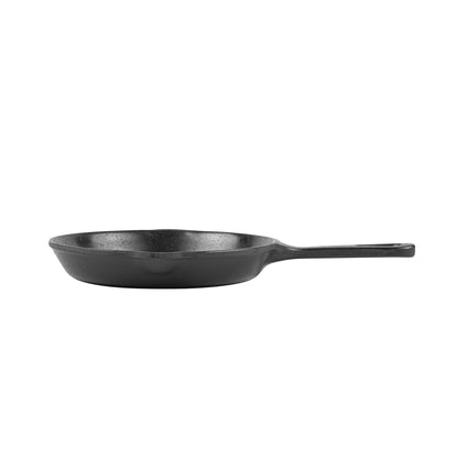 Voga 16 oz Black Melamine Serving Dish with Handle - Faux Cast Iron - 13" x 8 3/4" x 1 1/2" - 6 count box