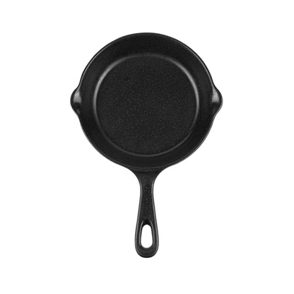 Voga 16 oz Black Melamine Serving Dish with Handle - Faux Cast Iron - 13" x 8 3/4" x 1 1/2" - 6 count box