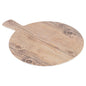 Voga Countryside Round Brown Melamine Serving Board - Faux Wood, with Handle - 16 1/2" x 12 1/2" x 1/2" - 1 count box