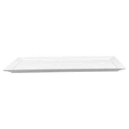 Voga Rectangle White Melamine Extra Large Serving Tray - Classic - 25 1/2" x 17 3/4" x 1" - 1 count box
