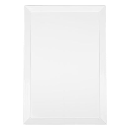 Voga Rectangle White Melamine Extra Large Serving Tray - Classic - 25 1/2" x 17 3/4" x 1" - 1 count box