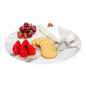 Voga Round White Melamine Serving Platter - Faux Marble - 13" x 13" x 1/2" - 1 count box