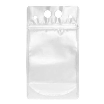 Bag Tek 17 oz Clear Plastic Drink Pouch - Single Zipper - 5" x 9" x 1 1/2" - 100 count box