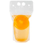 Bag Tek 17 oz Clear Plastic Drink Pouch - Single Zipper - 5" x 9" x 1 1/2" - 100 count box