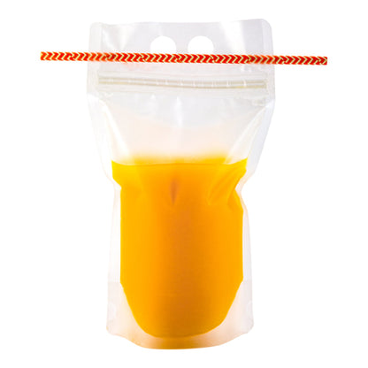 Bag Tek 17 oz Clear Plastic Drink Pouch - Single Zipper - 5" x 9" x 1 1/2" - 100 count box
