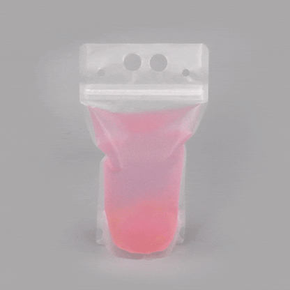 Bag Tek 17 oz Clear Plastic Drink Pouch - Single Zipper - 5" x 9" x 1 1/2" - 100 count box