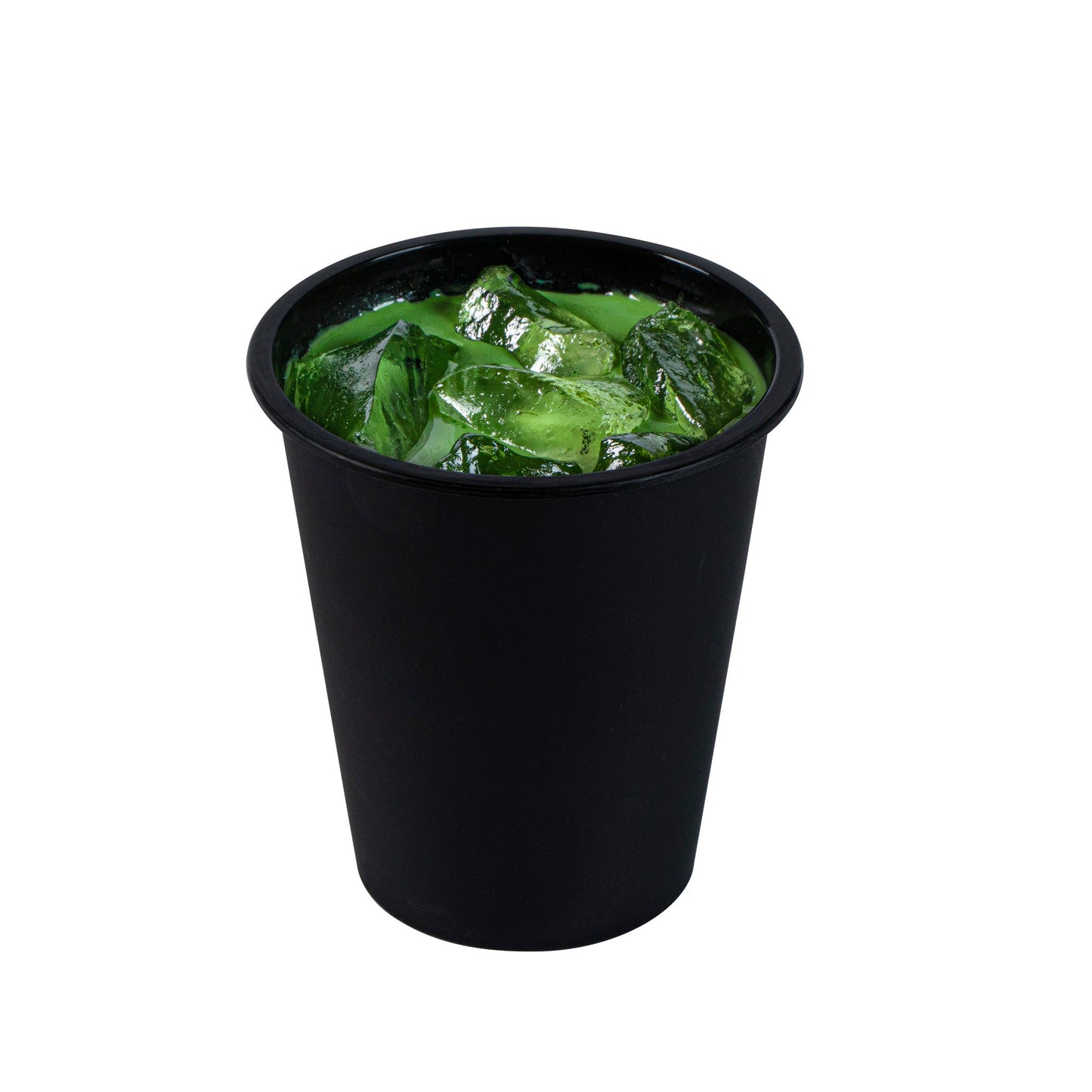 Bev Tek 12 oz Round Matte Black Plastic Hot / Cold Drinking Cup - 3 1/2" x 3 1/2" x 4" - 100 count box