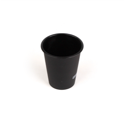 Bev Tek 12 oz Round Matte Black Plastic Hot / Cold Drinking Cup - 3 1/2" x 3 1/2" x 4" - 100 count box