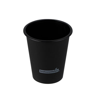 Bev Tek 12 oz Round Matte Black Plastic Hot / Cold Drinking Cup - 3 1/2" x 3 1/2" x 4" - 100 count box