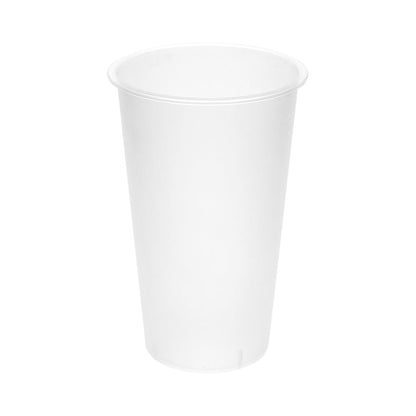 Bev Tek 12 oz Round Frosted Clear Plastic Hot / Cold Drinking Cup - 3 1/2" x 3 1/2" x 4" - 100 count box