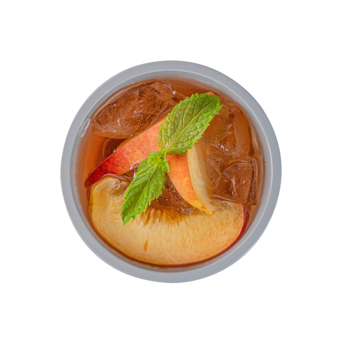 Bev Tek 12 oz Round Matte Gray Plastic Hot / Cold Drinking Cup - 3 1/2" x 3 1/2" x 4" - 100 count box
